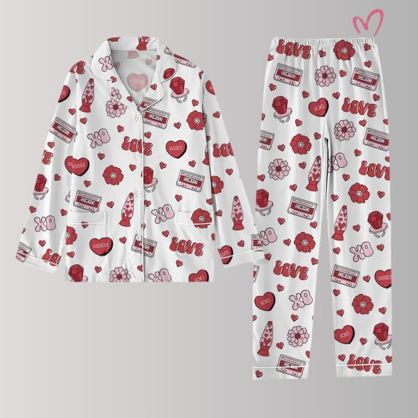 Groovy Valentine Holiday Pajamas Set