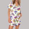 Happy Mardi Gras Satin Pajama Set