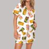 Hawaiian Drinks Satin Pajama Set