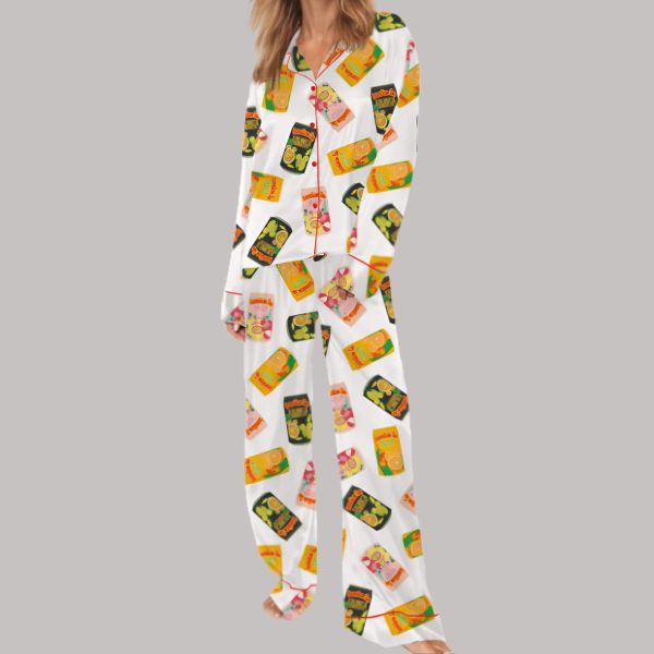 Hawaiian Drinks Satin Pajama Set