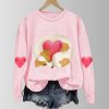 Heartwarming Puppy Love Pink Sweatshirt