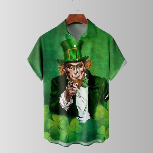 Leprechaun St Patricks Day Hawaiian Shirt