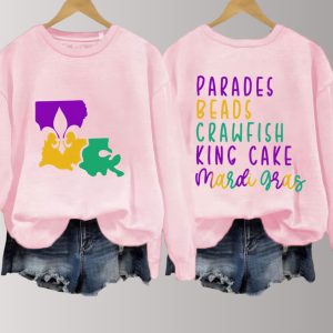 Louisiana Parades Beads Crawfish King Cake Mardi Gras