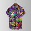 Mardi Gras Art Mask Purple Hawaiian Shirt