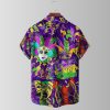 Mardi Gras Art Mask Purple Hawaiian Shirt