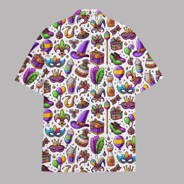 Mardi Gras Colorful Festive Hawaiian Shirt