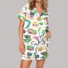 Mardi Gras Watercolor Satin Pajama Set