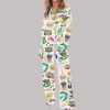 Mardi Gras Watercolor Satin Pajama Set