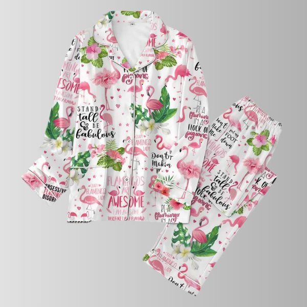 Obsessive Flamingo Disorder Pajama Set