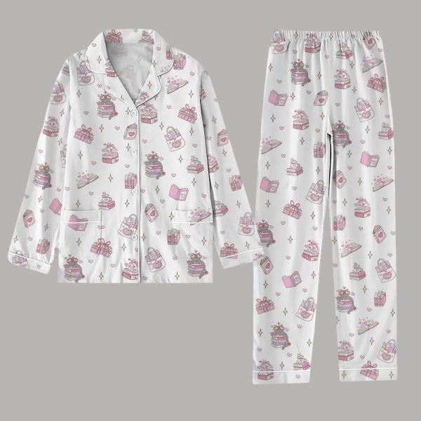 Pink Book Valentine Pajamas Set