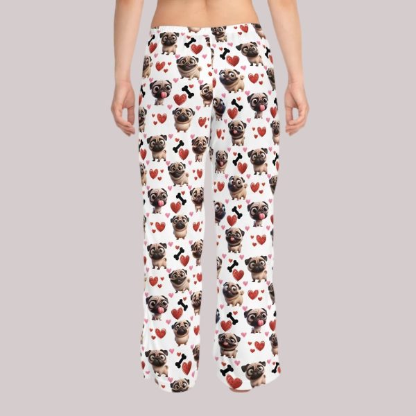 Pug Lover Valentine's Day Pajama Pants 3