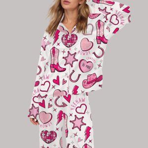 Retro Howdy Valentine Satin Pajama Set