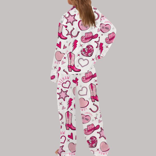 Retro Howdy Valentine Satin Pajama Set