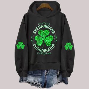 Shenanigans Coordinator St. Patrick's Day Print Hoodie