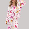 Snowboarding Satin Pajama Set