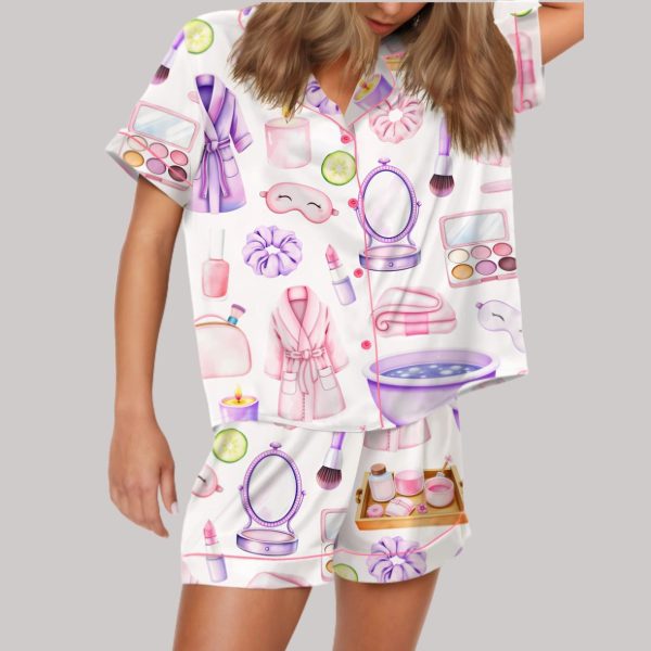 Spa Beaury Satin Pajama Set