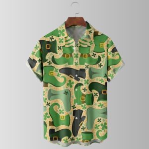 St Patrick Four Leaf Grass Hawaiian Shirt