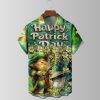 St Patricks Day Four Leaf Gnome Hawaiian Shirt