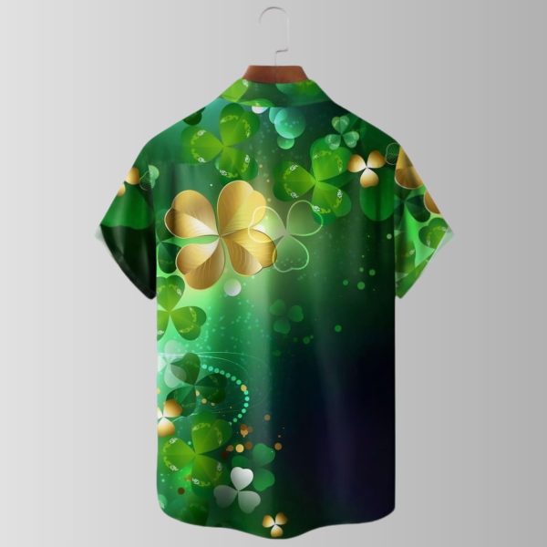 St Patricks Day Four Leaf Gnome Hawaiian Shirt