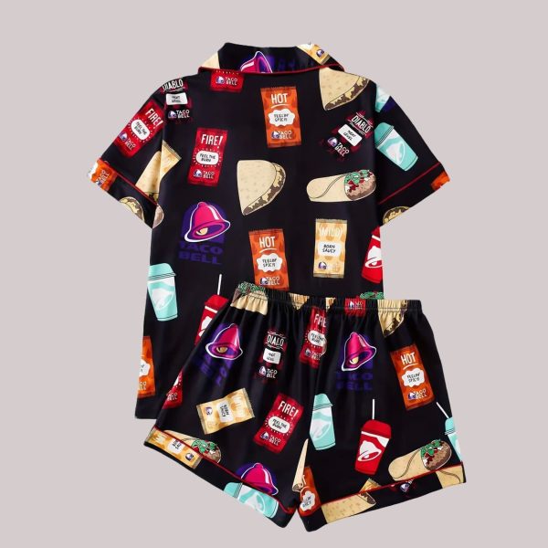 Taco Bell Fast Food Printed Pajamas set1