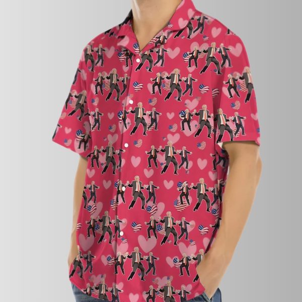 Trump Dancing Valentines Day Hawaiian Shirt