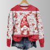 Valentine's Gnome Love Pattern Sweatshirt