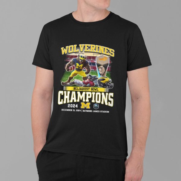 Wolverines Reliaquest Bowl Champions 2024 Shirt