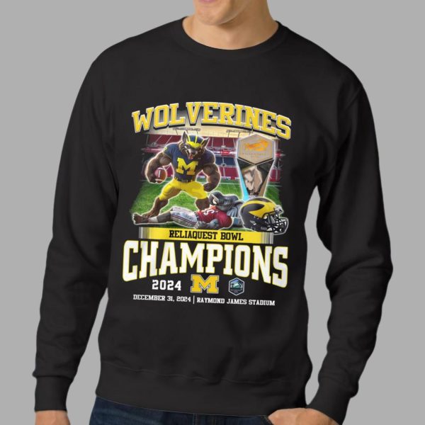 Wolverines Reliaquest Bowl Champions 2024 Shirt