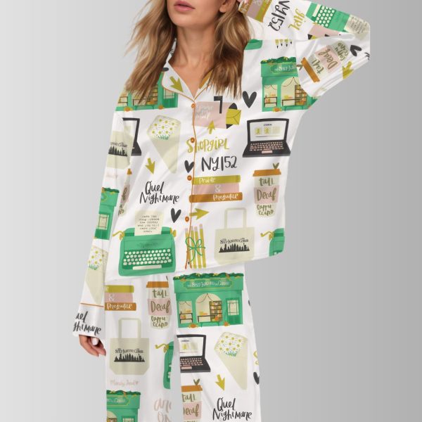 You've Got Mail Satin Pajama Set